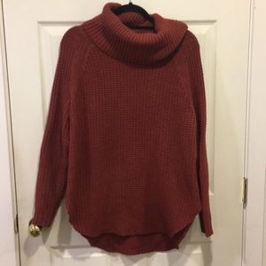 Burgundy Cowl Neck Sweater